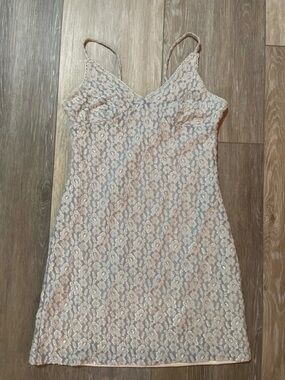 Sz S Floral Lace Slip Dress